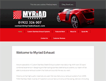 Tablet Screenshot of myriadexhaust.com